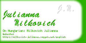 julianna milkovich business card
